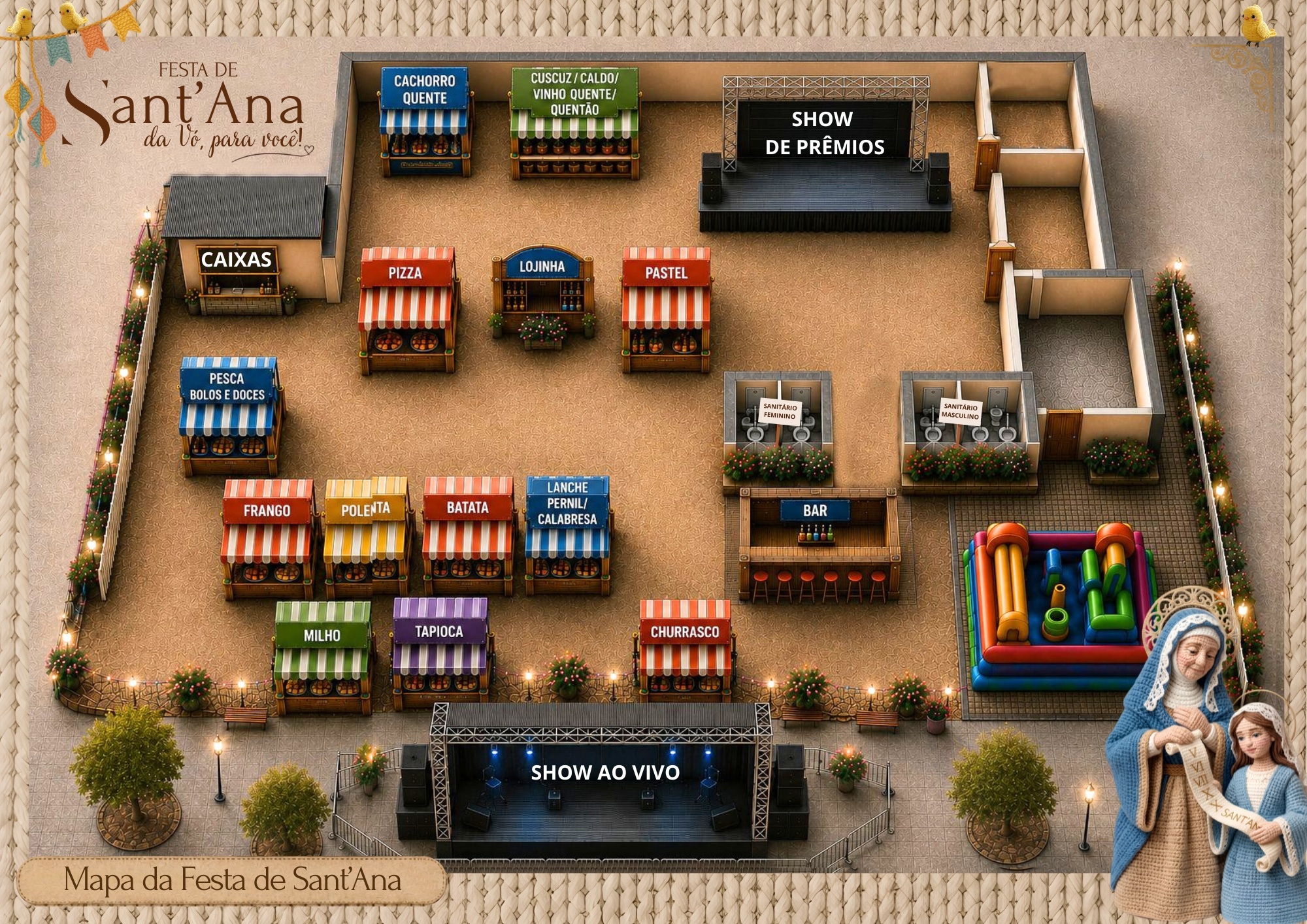 Mapa da Festa de Sant'Ana